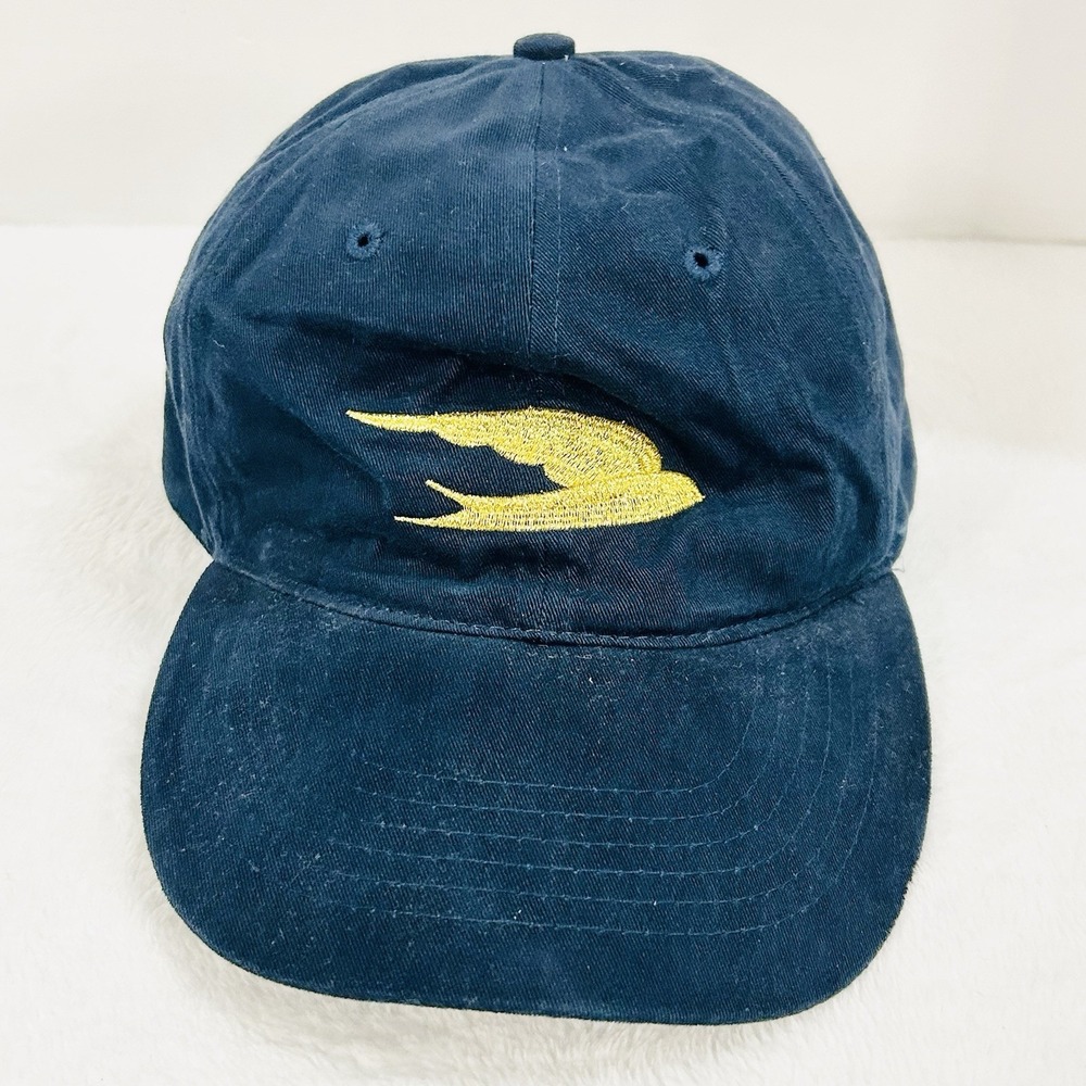 Martell Cognac Seagram Logo Hat Cap Adjustable Strapback‎ Blue Outdoors Workwear - Picture 2 of 6